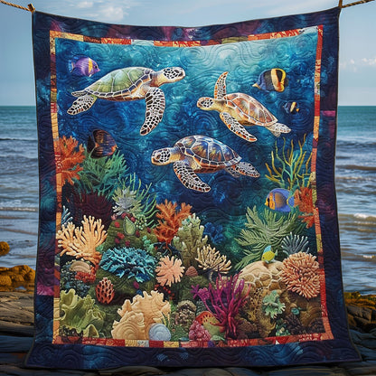 Sea Tour With Sea Turtles WM1008066CL Quilt