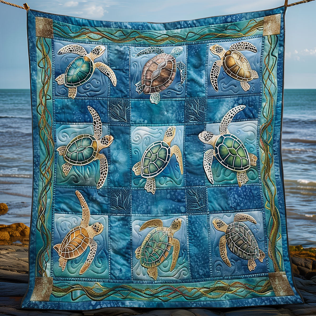 Sea Turtles WO2608030CL Quilt