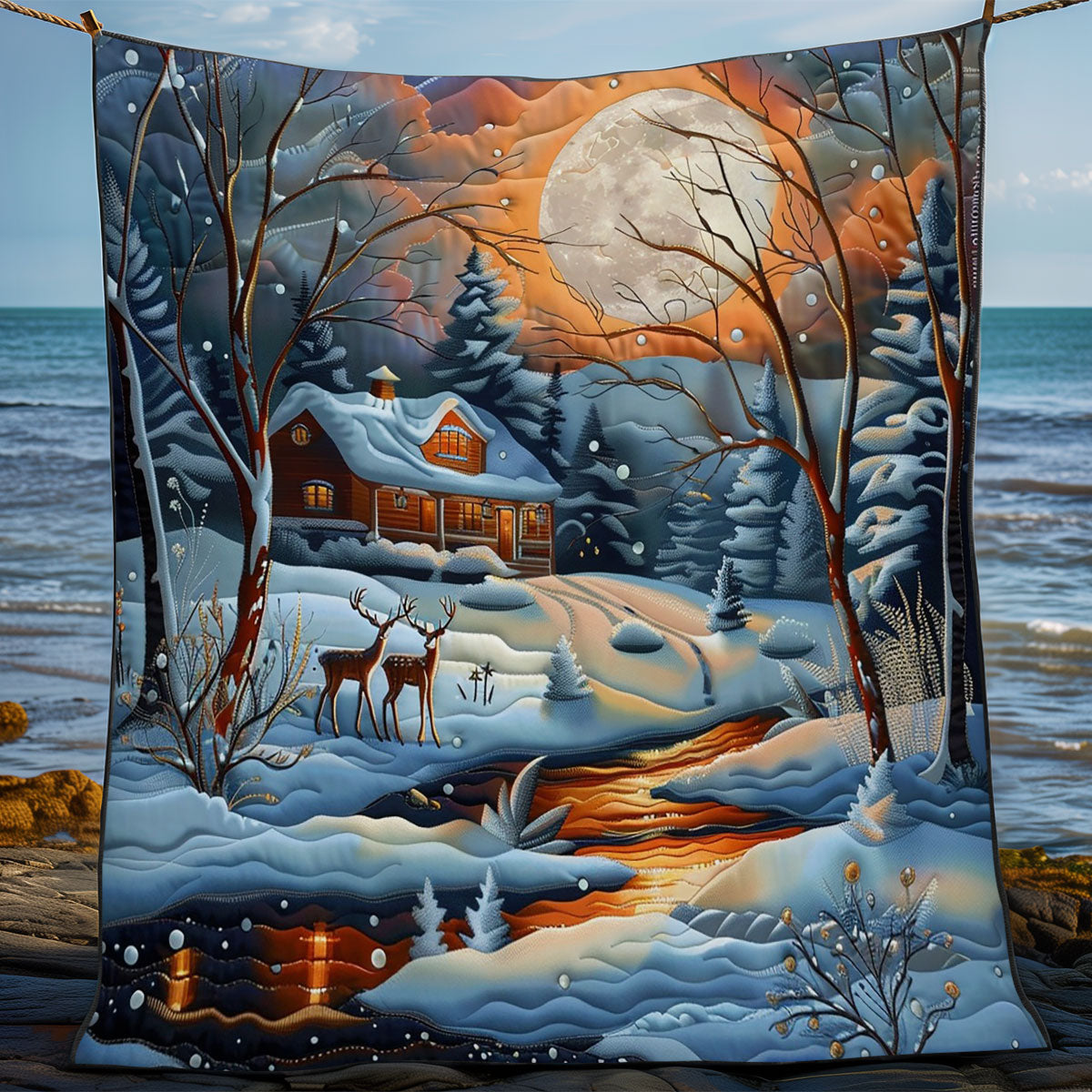 The Deer’s Cozy Corner WO2208004CL Quilt