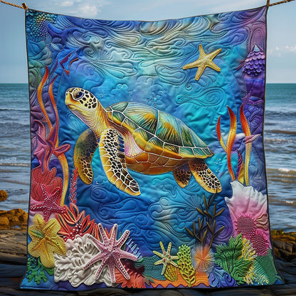Turle Swimming In Ocean WO2308035CL Quilt