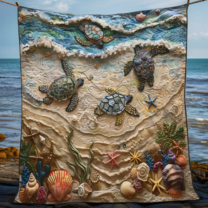 Turtle On Sand WM2008027CL Quilt