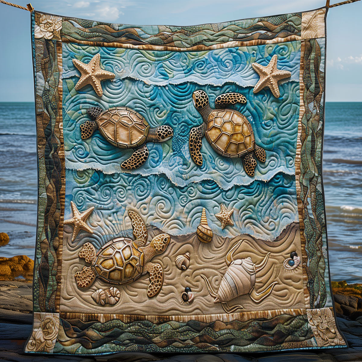 Turtles Sea WO1408015CL Quilt