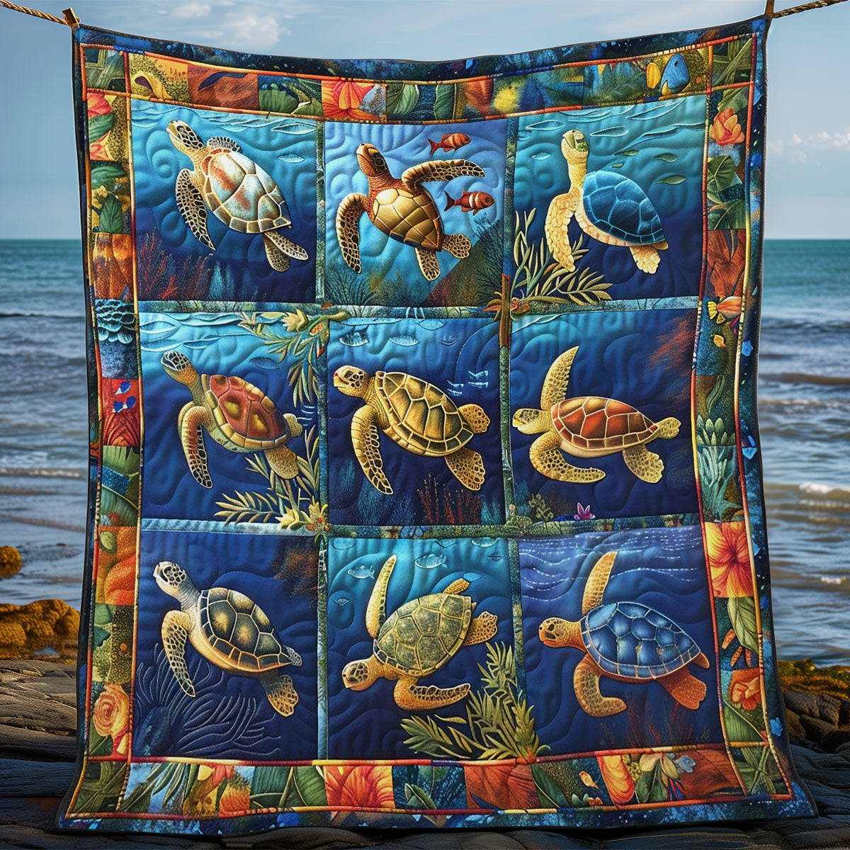 Turtles Sea WO2708031CL Quilt