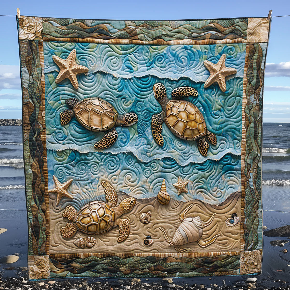 Turtles Sea WO1408015CL Quilt