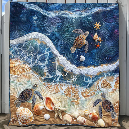 Ocean Coastline Turtle WP1008014CL Quilt