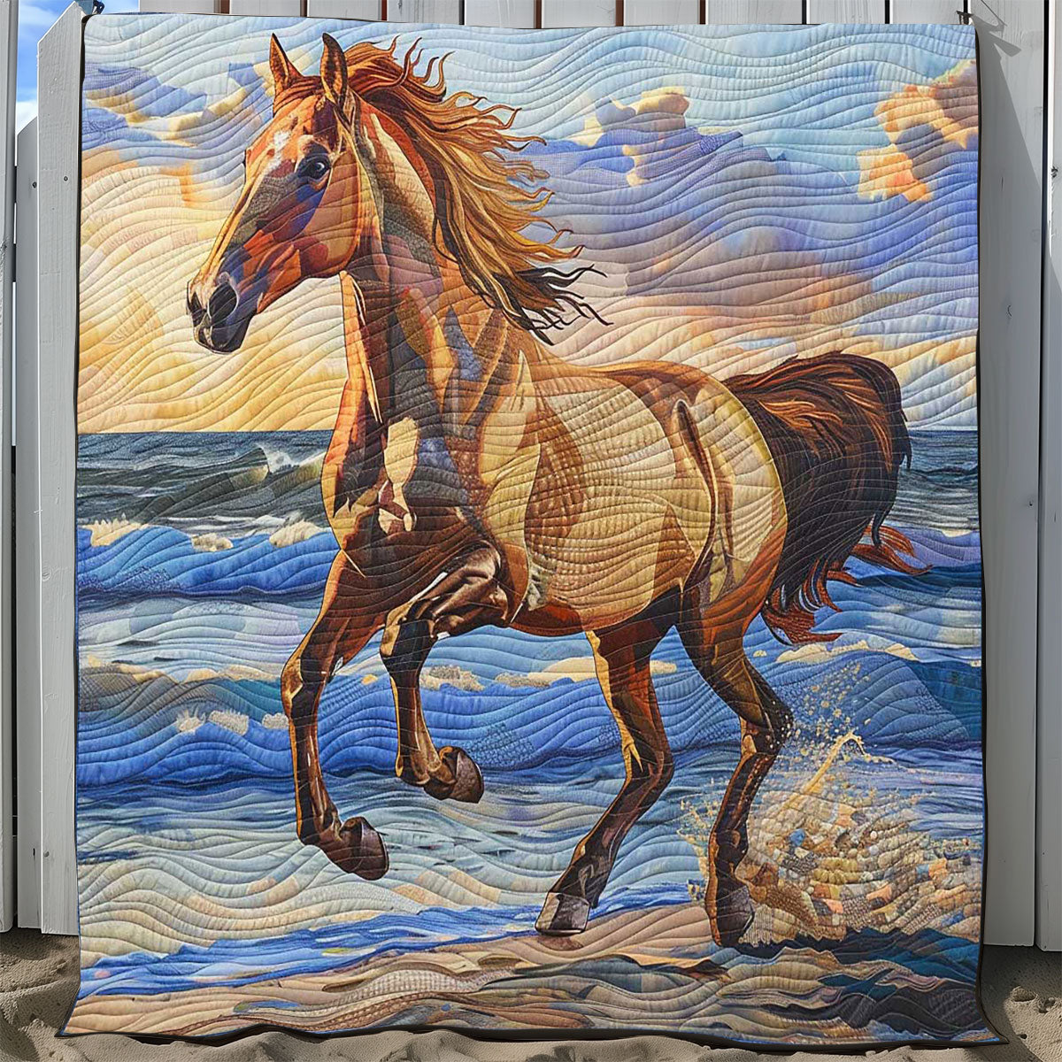 Running Horse Sunrise WP1008018CL Quilt