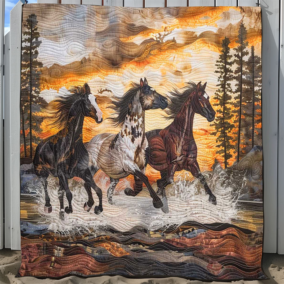 Running Horse WP1008020CL Quilt