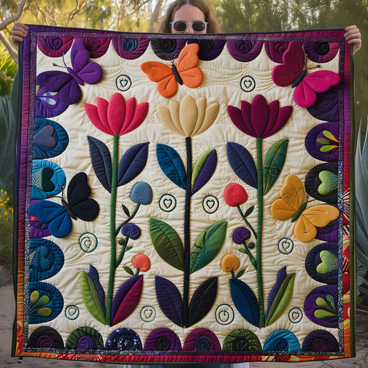 Butterfly Garden Rainbow WG1408009CL Quilt