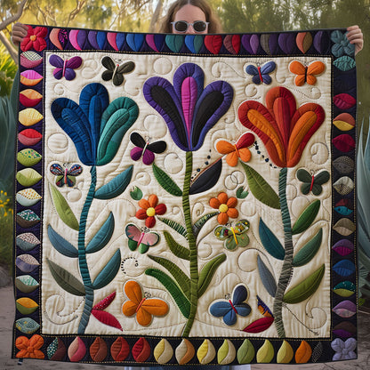 Butterflies And Tulips WG1408007CL Quilt