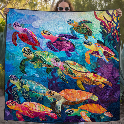 Colorful Sea Turtles WG1408012CL Quilt