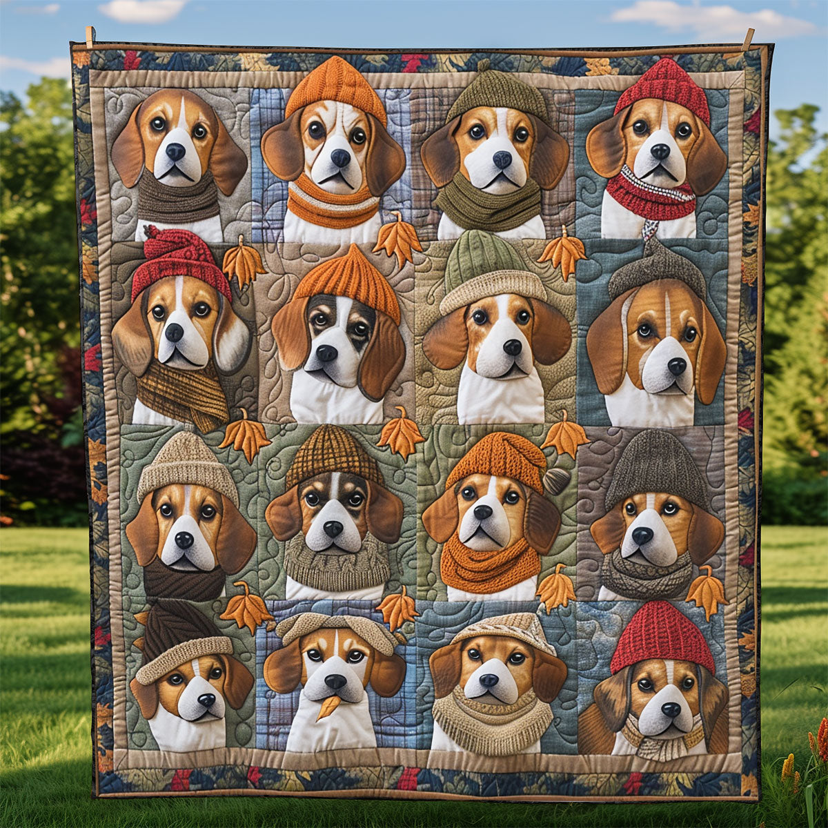 Beagle Puppies XR1908005CL Quilt