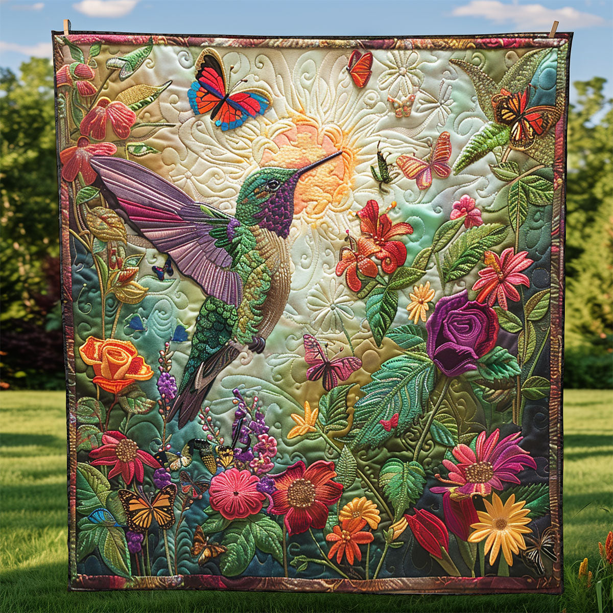 Blink Garden Hummingbird XR1908002CL Quilt