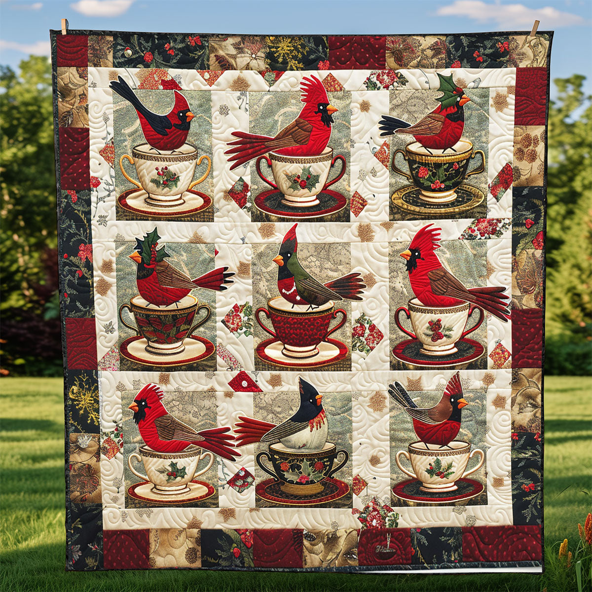 Cardinal Tea Cup XR2408004CL Quilt
