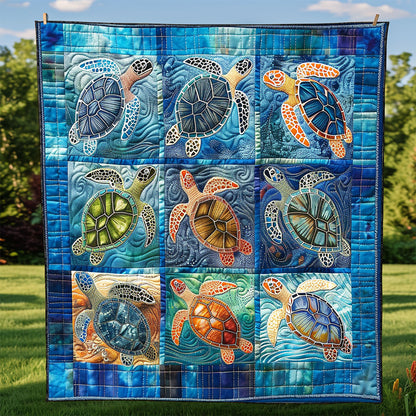 Gleeful Turtle Waters XR2308017CL Quilt