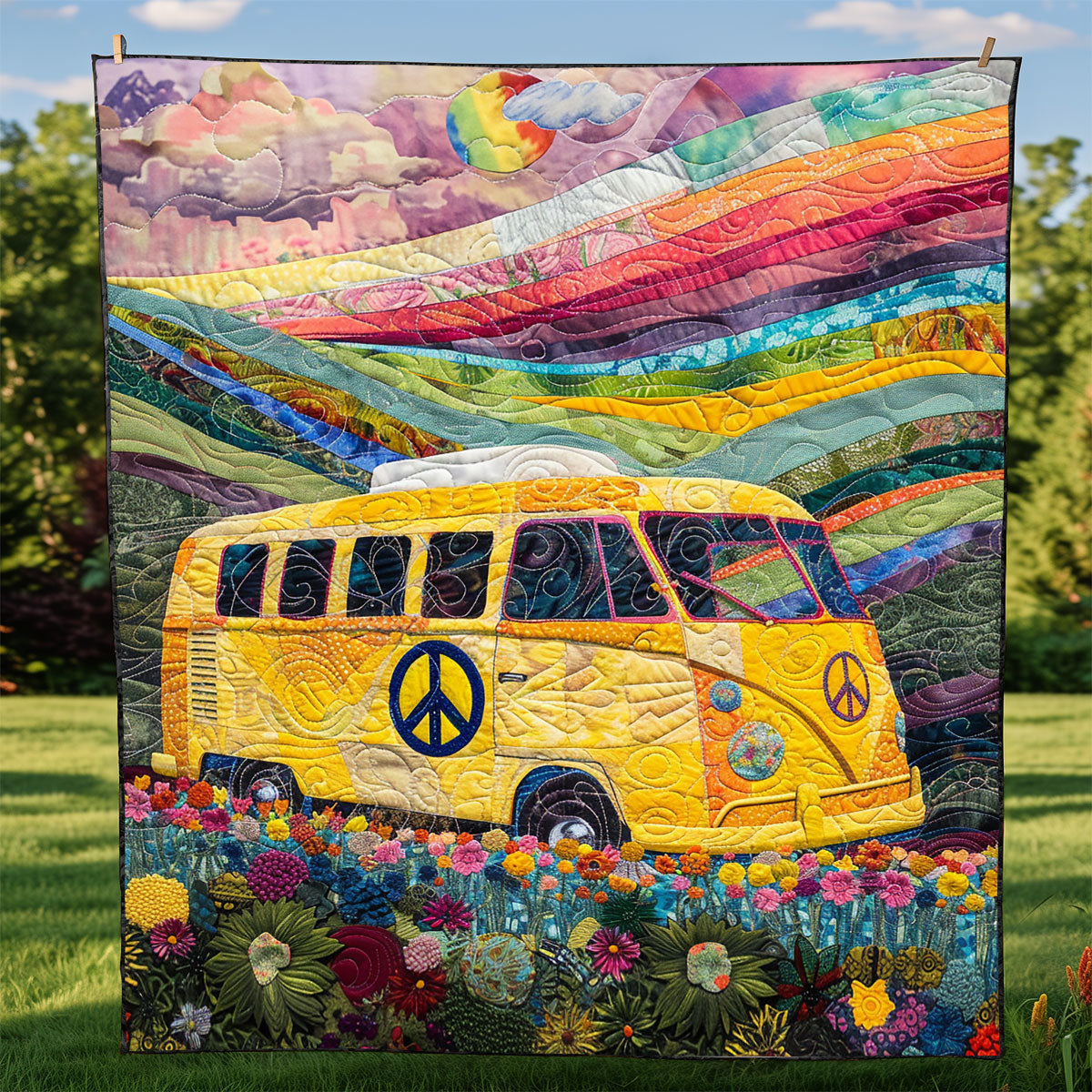 Hippie Yellow Van XR1908052CL Quilt