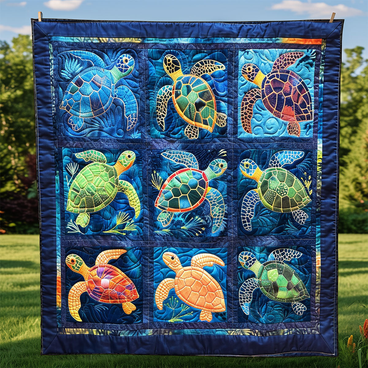 Joyful Sea Turtles XR2308014CL Quilt