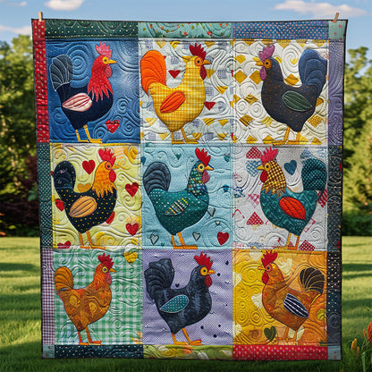 Joyful Chicken WG1408006CL Quilt