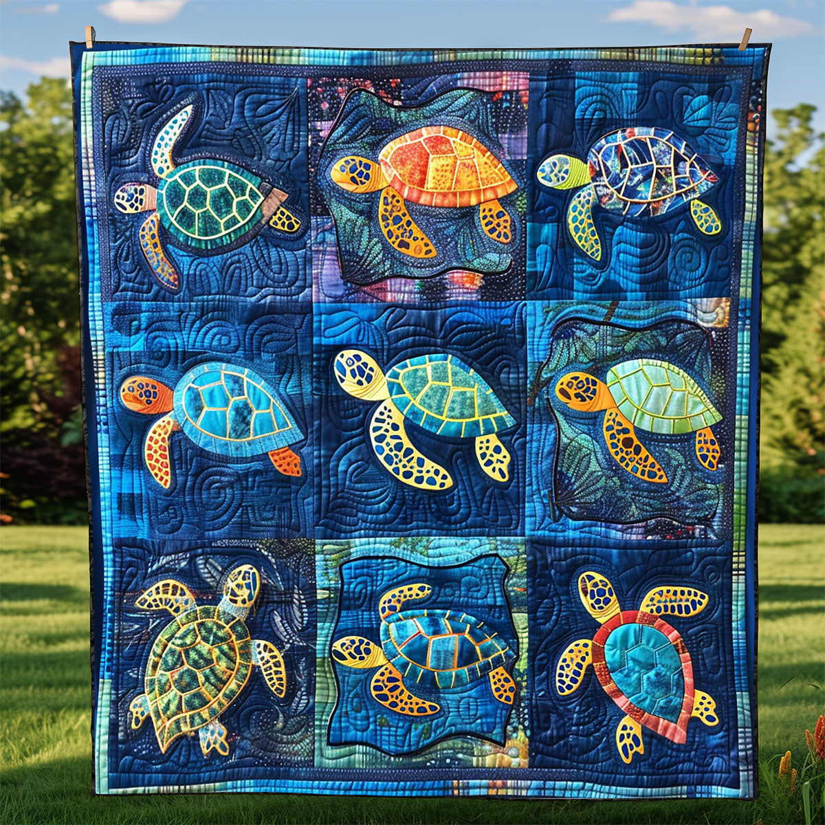 Sea Turtle Haven XR2308002CL Quilt