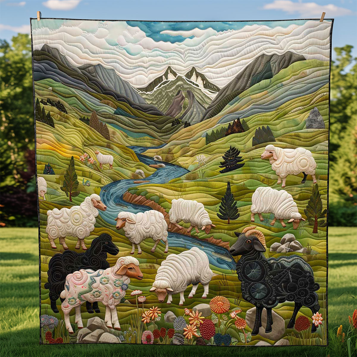 Sheep Valley WP1008021CL Quilt