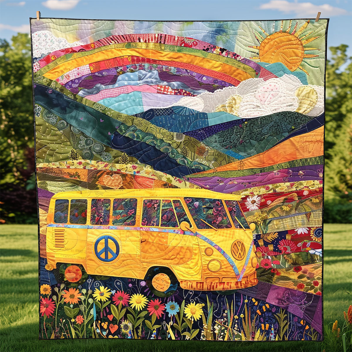 Sun Hippie Van XR1908057CL Quilt