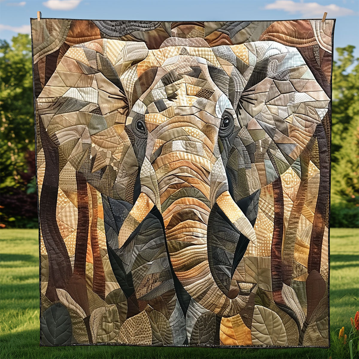 Woodland Elephant XR2208010CL Quilt