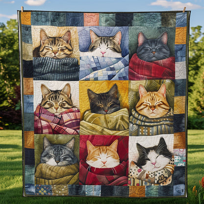 Sleeping Cozy Cat WG1408002CL Quilt