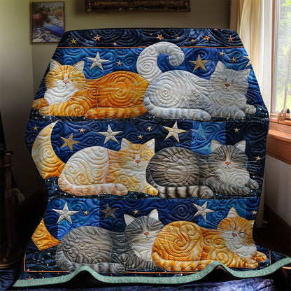 Cats Sleeping In Night Sky WG2808003CL Quilt