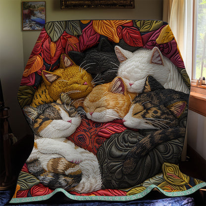 Cozy Cats Sleeping WG3008001CL Quilt