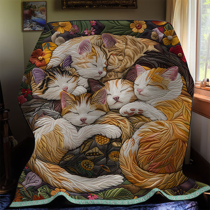 Cozy Cats Sleeping WG3008002CL Quilt