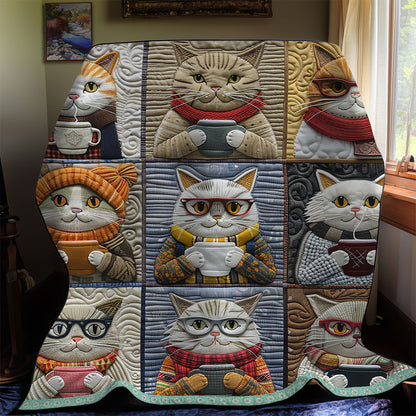 Cute Cat Coffee WG2608001CL Quilt