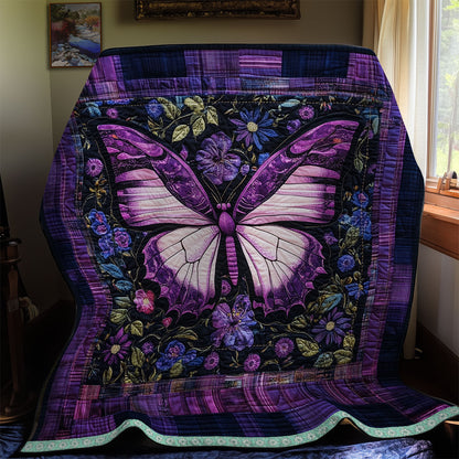 Floral Purple Butterfly XR1009037CL Quilt