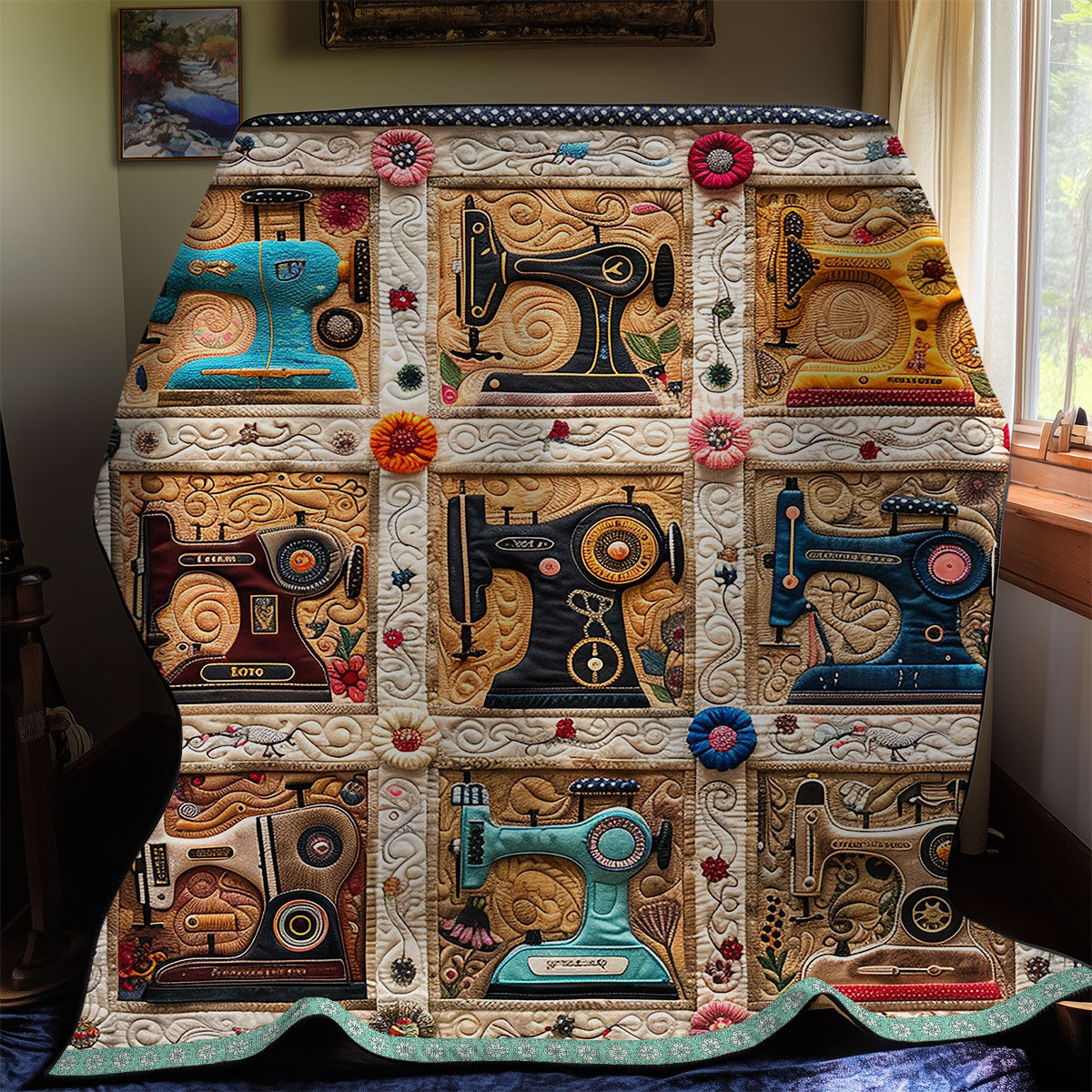 Flower Sewing Machine WG2808004CL Quilt