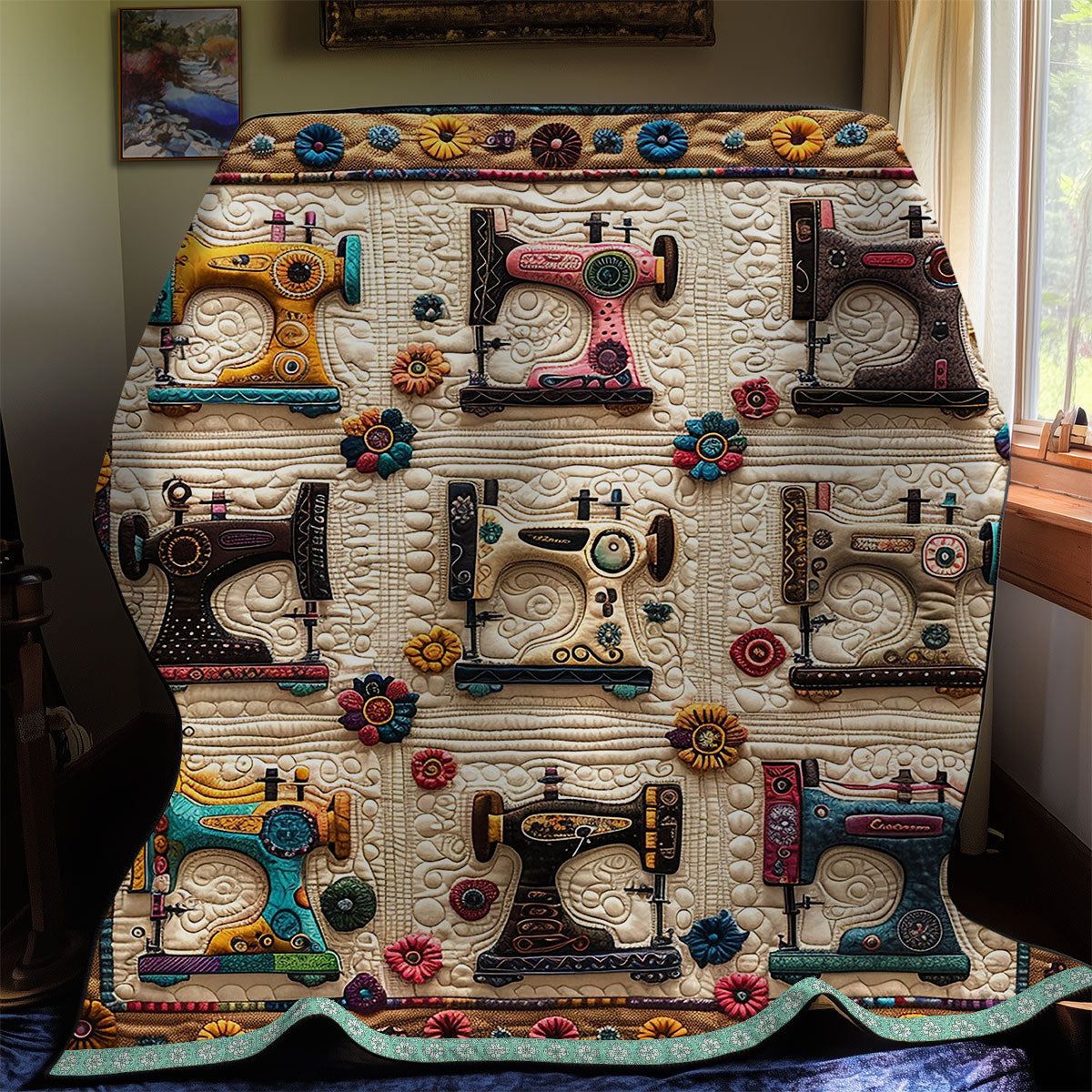 Flower Sewing Machine WG2808005CL Quilt
