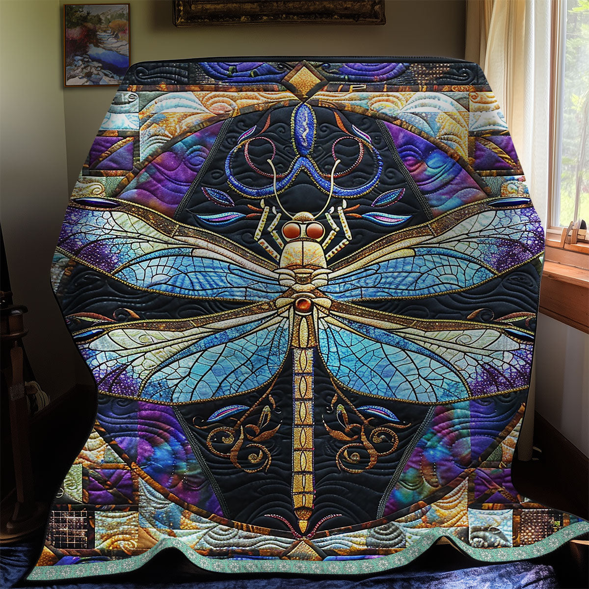 Purple Dragonfly WG2808001CL Quilt