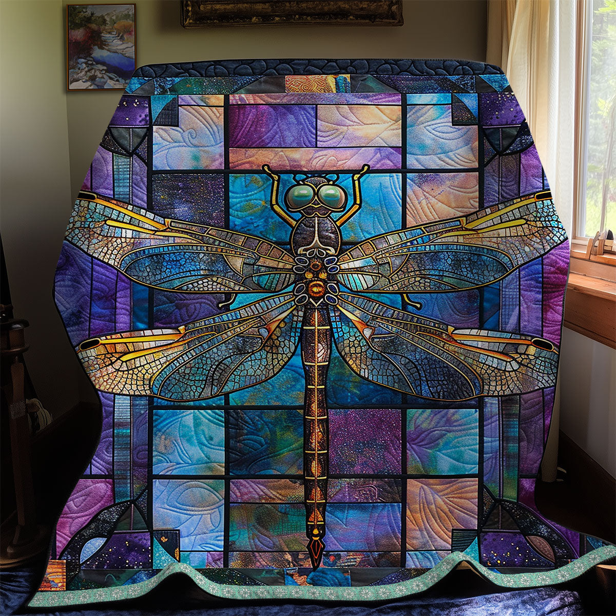 Purple Dragonfly WG2808002CL Quilt