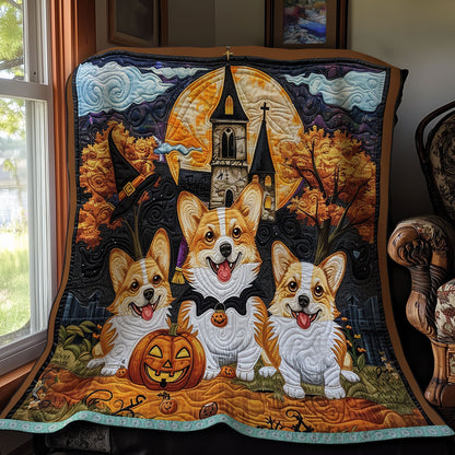 Corgi Pumpkin Boo XR3008020CL Quilt