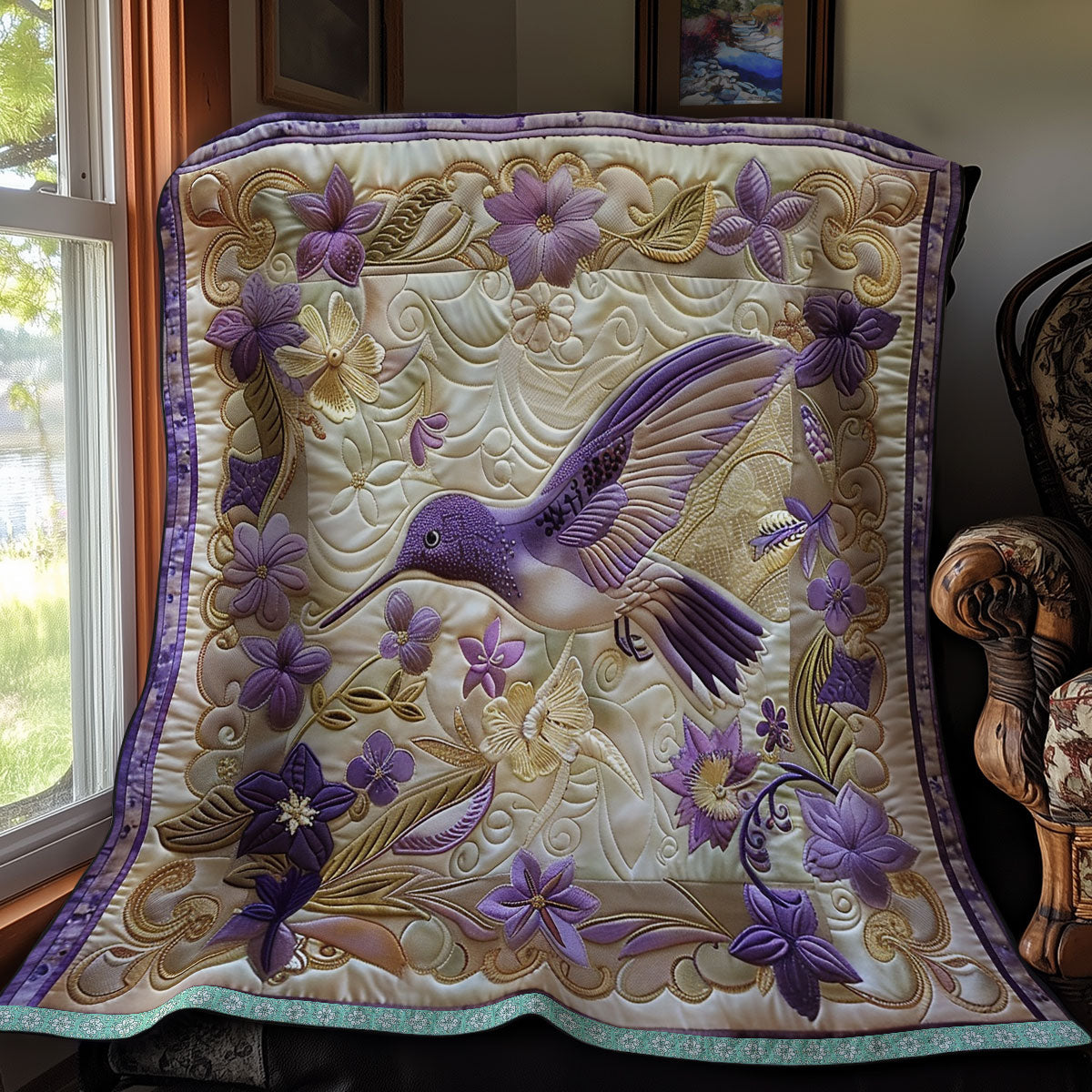 Elegant Hummingbird XR0509001CL Quilt