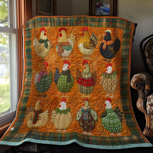 Farmyard Chickens XR0409021CL Quilt