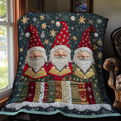 Gnomes Reading Books XR1009024CL Quilt