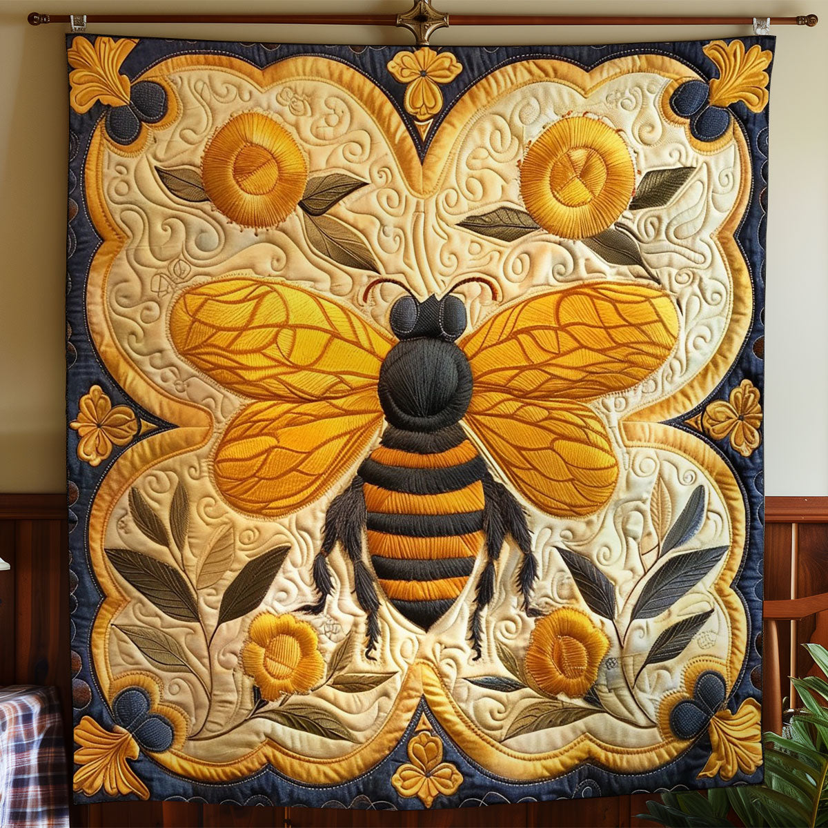 Bee Golden WO2708004CL Quilt