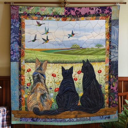 Black Cats Next Door XR1009006CL Quilt