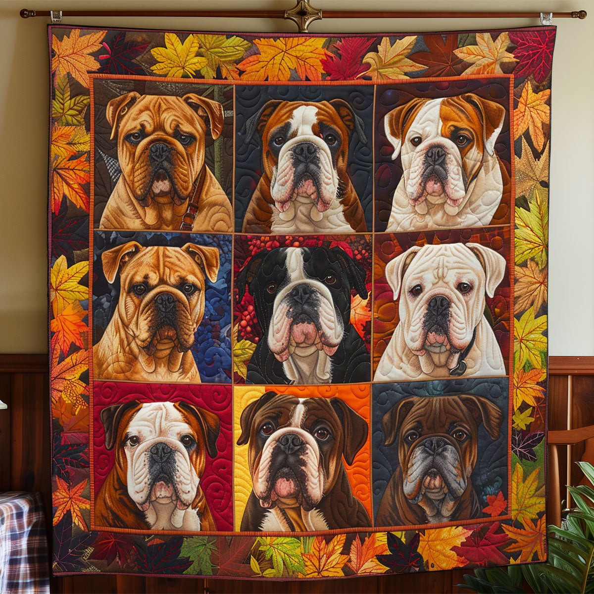 Bulldogs Autumn WO2208035CL Quilt