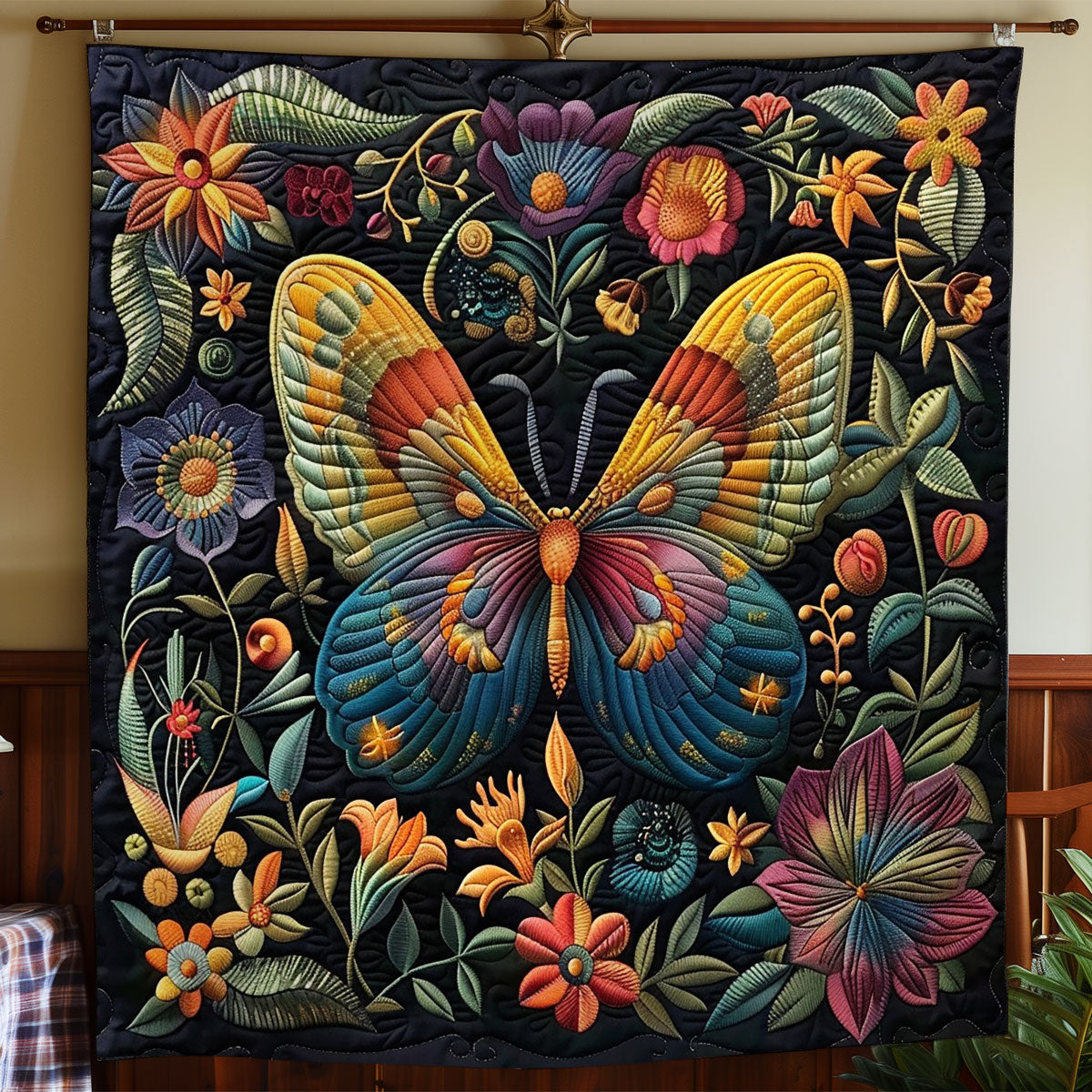 Butterfly At The Night WO2908044CL Quilt