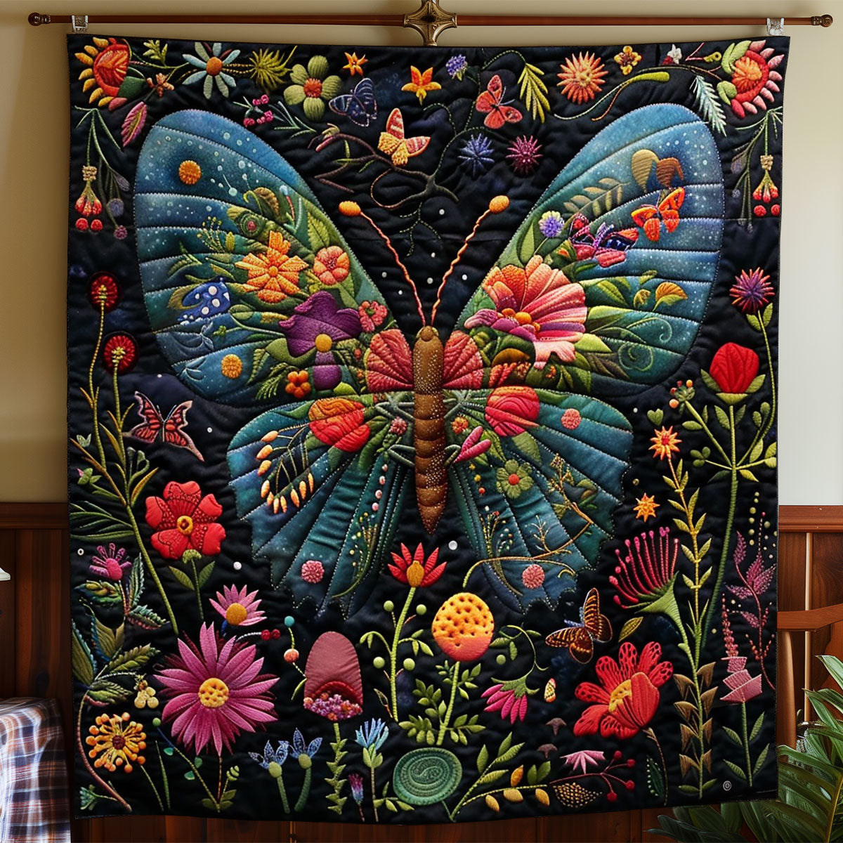 Butterfly At The Night WO2908045CL Quilt