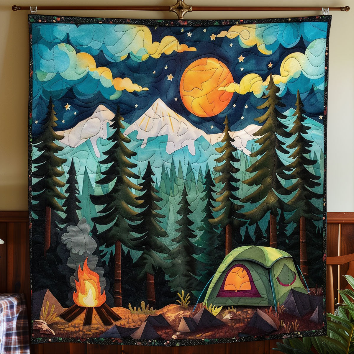 Camping In The Forest WO2208026CL Quilt