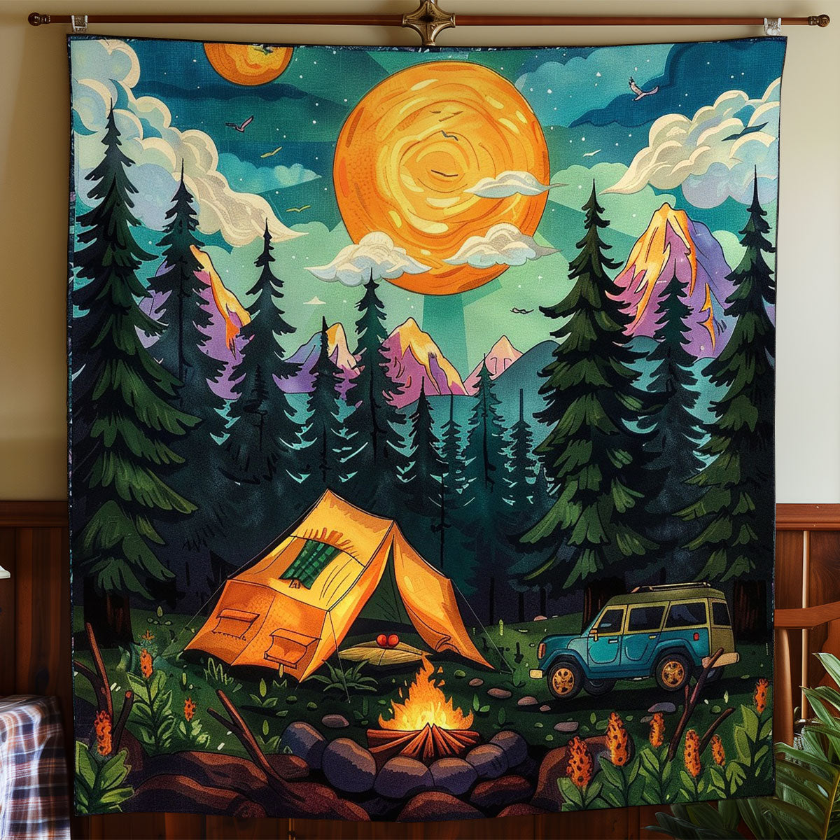 Camping In The Forest WO2208028CL Quilt