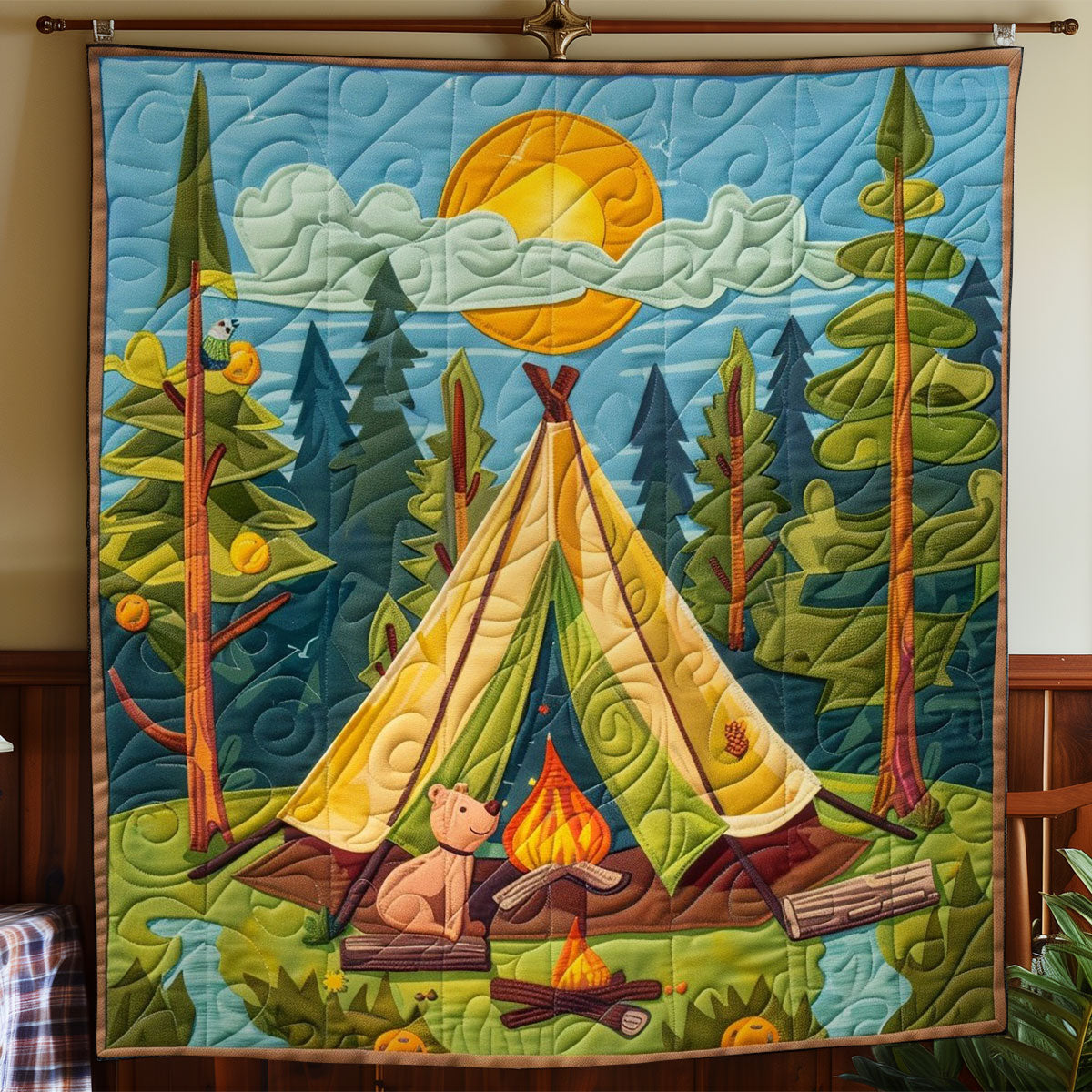 Camping In The Forest WO2708039CL Quilt