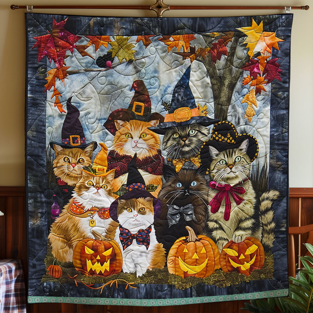 Cat Witch XR0409028CL Quilt