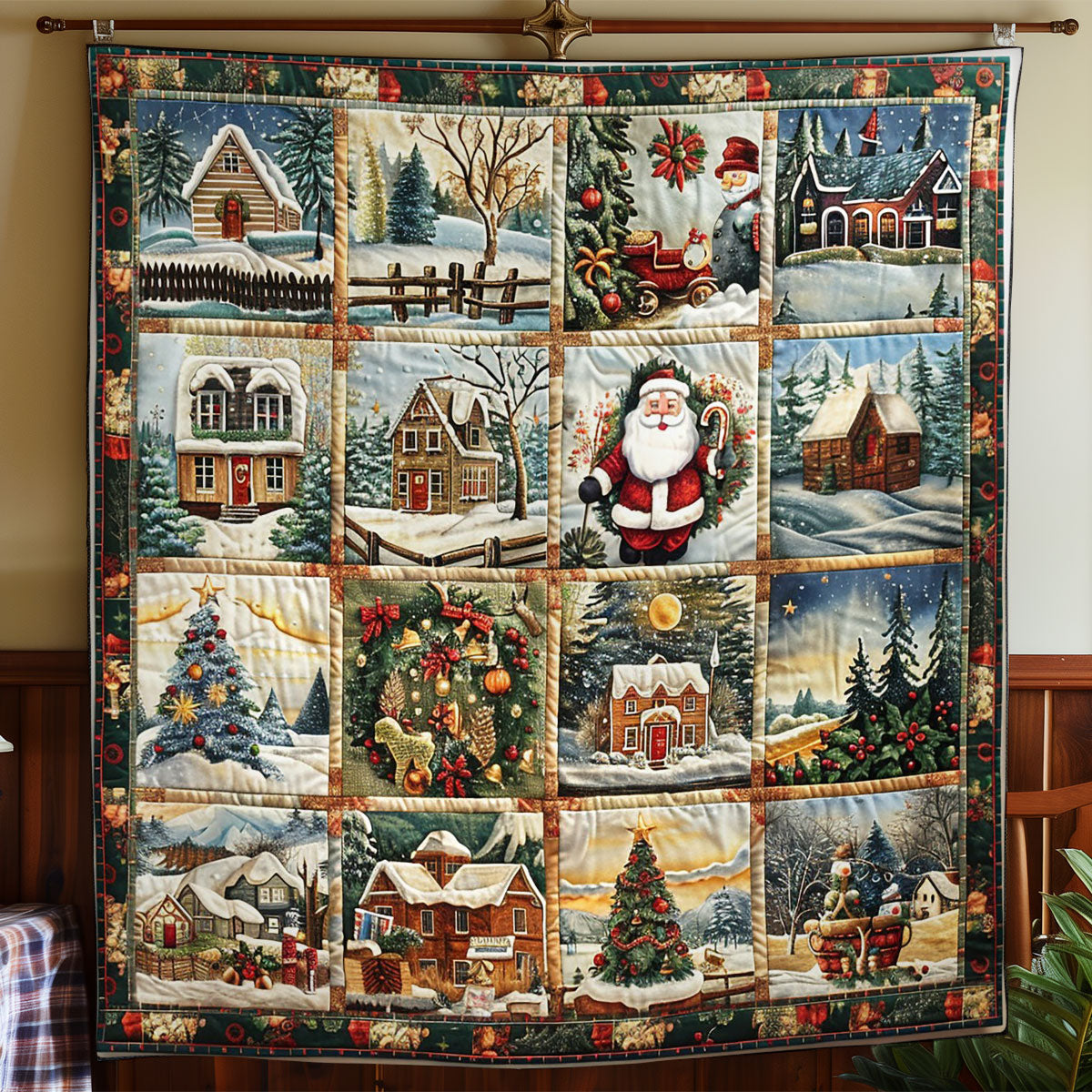 Christmas Scene WO2208021CL Quilt