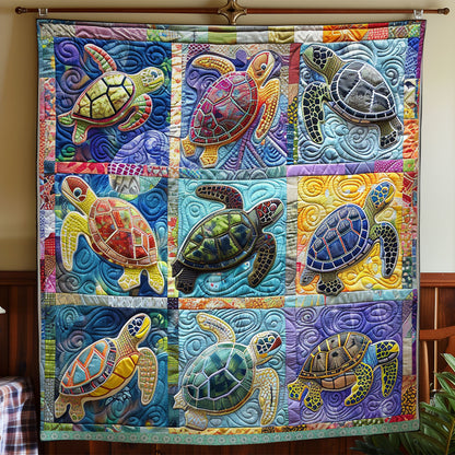 Colorful Turtles XR1409019CL Quilt